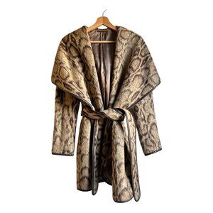 Diane von Furstenberg Leopard Print Winter Coat – M